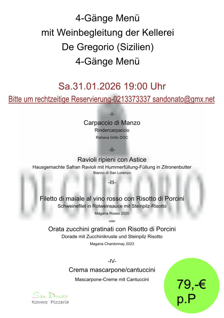 Event Weinabend mit de Gregorio 